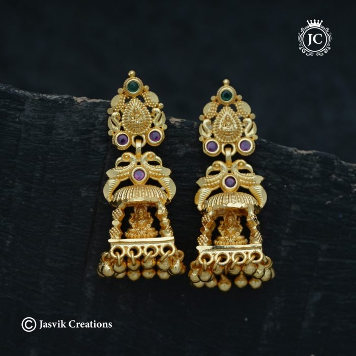 730 Real-Gold-Look-TRaditional-Lakshmi-Jhumka- JCER730-375-(2)