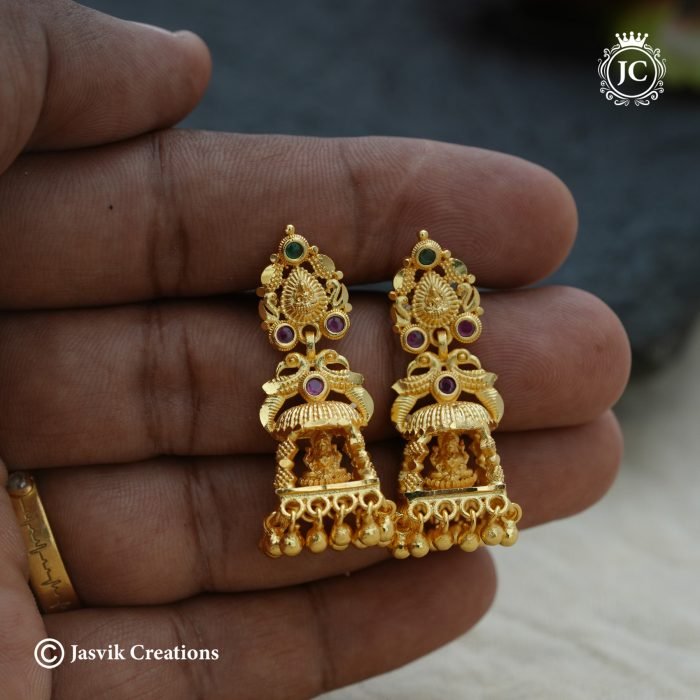 730 Real-Gold-Look-TRaditional-Lakshmi-Jhumka- JCER730-375-(3)