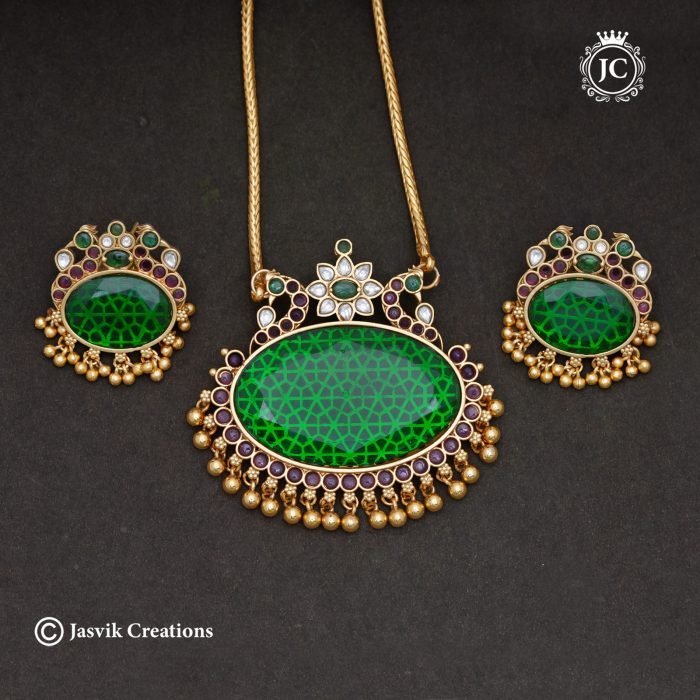 829 PRemium Exclusive Emerald Dollar Chain -JCCH829 -30 Only 2499 (3)
