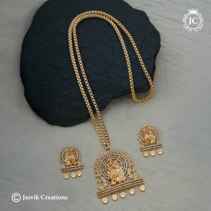 847 microplated Radha Krishna AD Dollar with Thick 30 Inch Chain -JCCH847 - 1299 (2) 847 microplated Radha Krishna AD Dollar with Thick 30 Inch Chain -JCCH847 - 1299 (2)