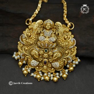 849 Nakshi Polish LAkshhmi Dollar Cahin with Big Jhumka -JCCH849- 2599 ( 30 Only) (5)