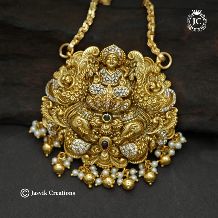 849 Nakshi Polish LAkshhmi Dollar Cahin with Big Jhumka -JCCH849- 2599 ( 30 Only) (5)