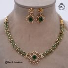 952 Premium Diamond look Emerals Necklace-JCNL952 -899 (3)