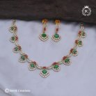 953 Premium Emerald with Corel NEcklace-JCNL953 -599