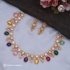 954 Premium Exclusive Multi Uncut Necklace -JCNL954 - 899