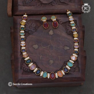 956 Premium Multi Stone NEcklace -JCNL956 -750 (3)