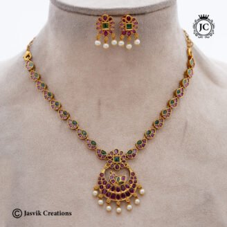 Premium Real Kemp Peacock Crescent Pendant Necklace - JCNL958