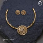 981 Diamond look Atique Finish Hasle with Pendent- JCNL981 -550 (2)