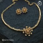 994 Micro Gold plated Flower Kante Necklace-JCNL994 - 550 (2)